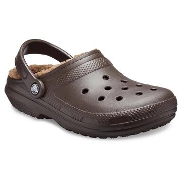 Crocs Classic Lined Men's Clogs Coffee | Australia 0826ZUTG